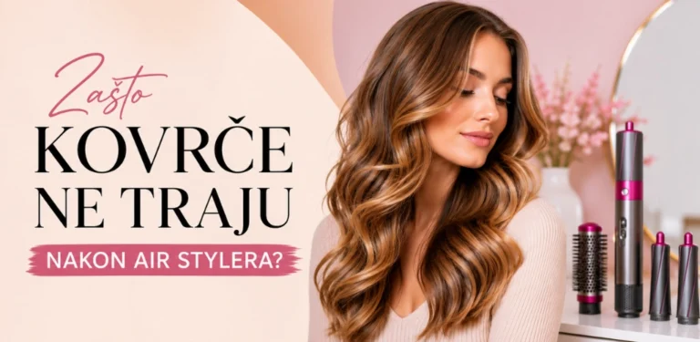 Postojane kovrče nakon oblikovanja air stylerom.
